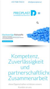 Mobile Website Preciplast Kunststofftechnik