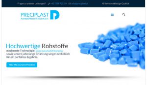Webseite Preciplast Kunststofftechnik