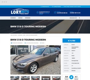 Kunde Lory Auto Wels Website