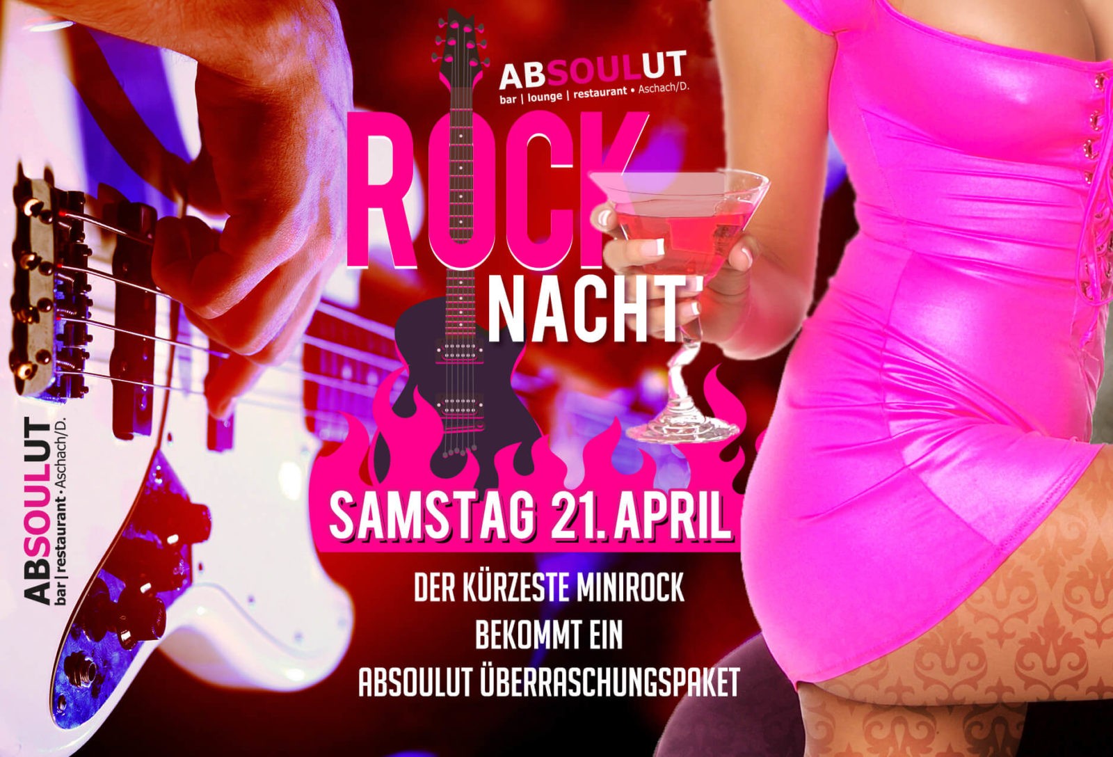 Absolut Bar Restaurant Events - Rocknacht