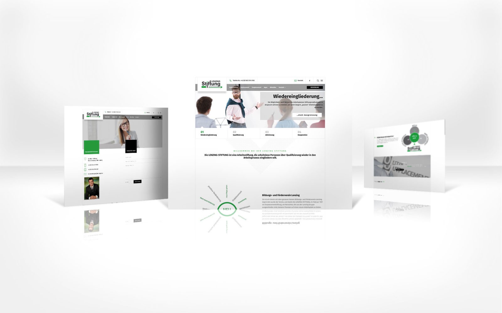 Webdesign für Kunde Lenzing-Stiftung- responsive