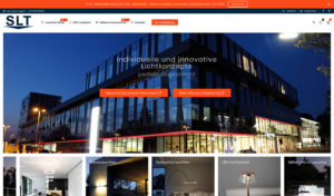 Webdesign für SLT - Onlineshop für designer Leuchten